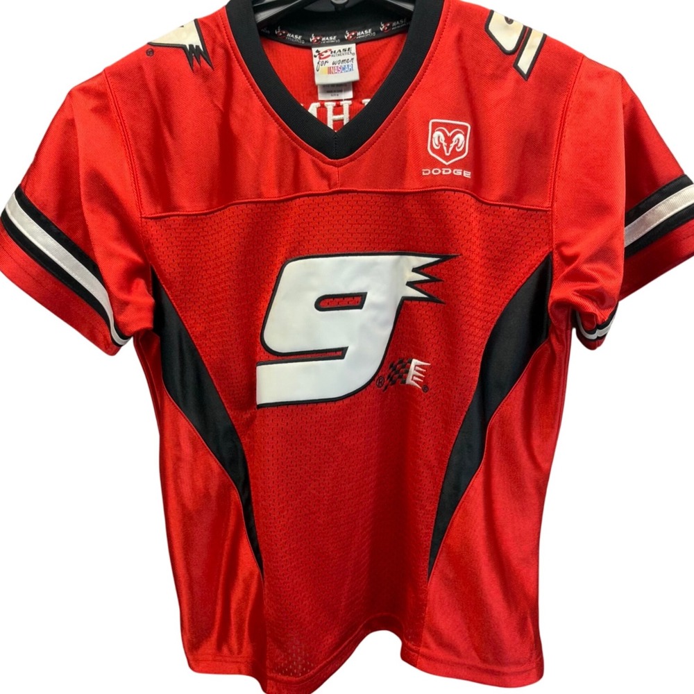 Ryan Kahne NASCAR Jersey #9 Dodge Racing Red‎ For Women Medium